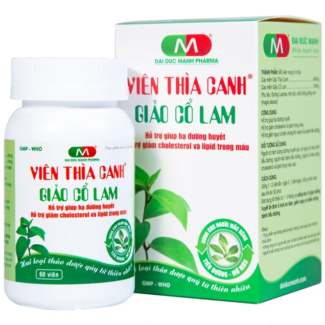 VIÊN THÌA CANH GiẢO CỔ LAM CHAI 60 VIÊN 